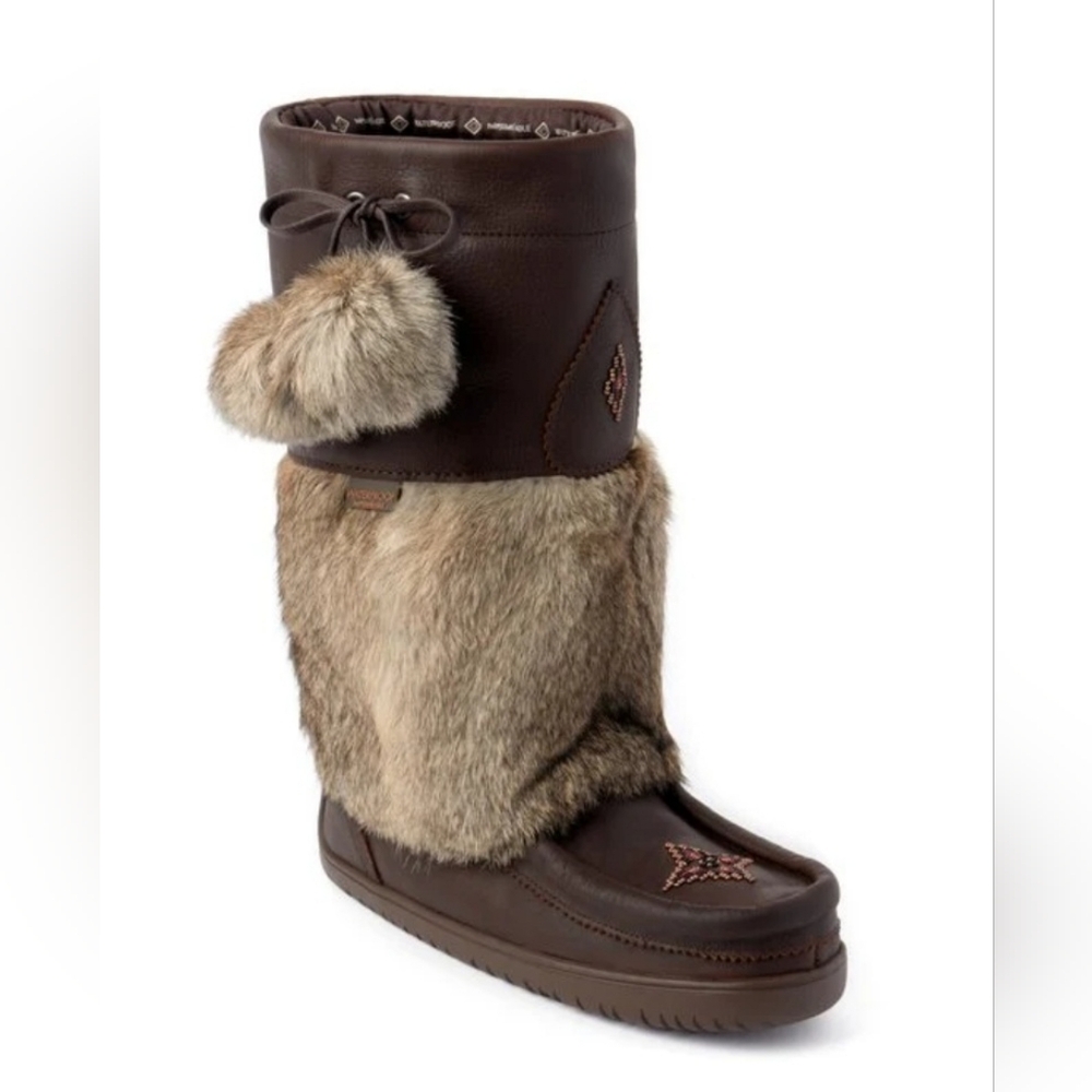 Manitobah Mukluks Waterproof Snowy Owl Grain Leather